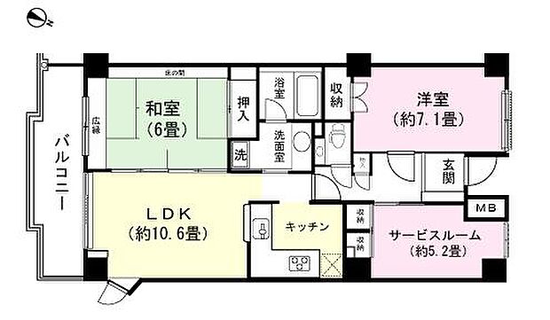 サニークレスト伊東弐番館(3LDK) 4階の内観