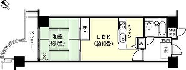 クリオ伊東壱番館(1LDK) 3階の間取り図