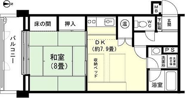 シーアイヴィラ伊豆熱川(1LDK) 11階の間取り図
