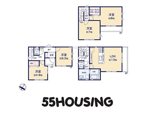 さいたま市浦和区領家2丁目 新築戸建て(4LDK)の内観