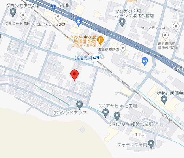 JR姫新線「播磨高岡」駅まで徒歩約8分のエリアです。