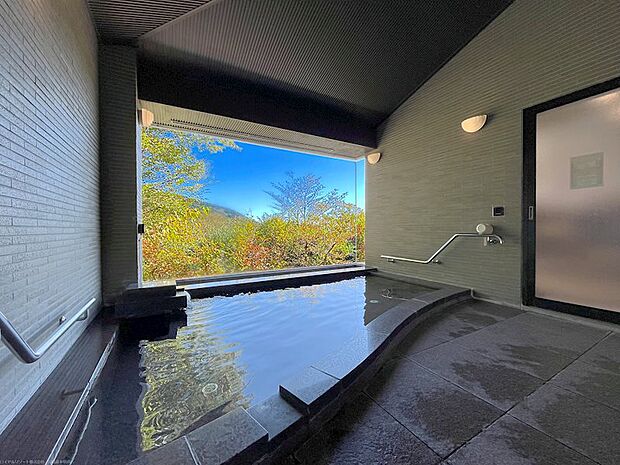 こちらは別棟の温泉大浴場です。雄大な景色を愉しみながらご入浴いただけます。