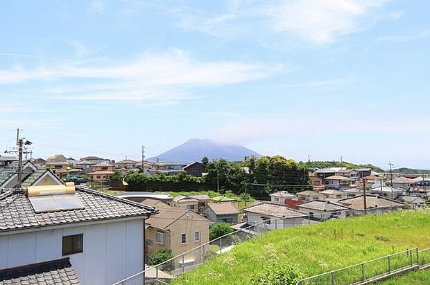【バルコニーからの眺望写真】桜島が眺望可能です！