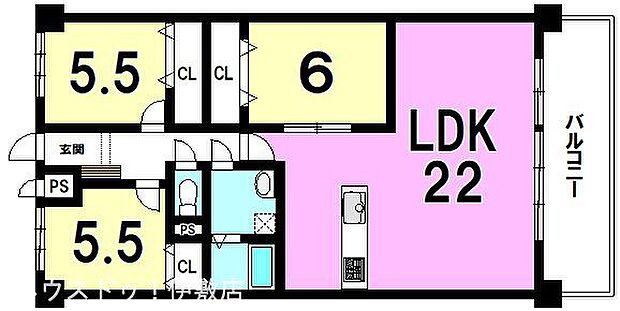 アーバンポート21　Ａ棟(4LDK) 7階の間取り図