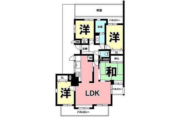 4LDK、角部屋、高層階【専有面積89.71m2】即日室内のご見学が可能です♪