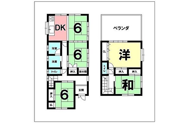 5DK【建物面積105.98(30.05坪)】