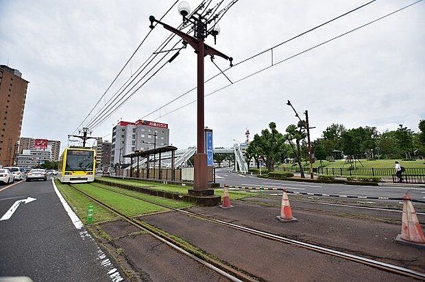 新屋敷電停【市電/新屋敷】鹿児島市新屋敷町・加治屋町にある鹿児島市電の停留場です。 620m