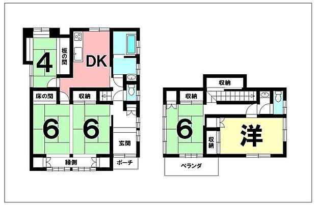 5DK【建物面積108.57m2(32.84坪)】室内程度良好です♪