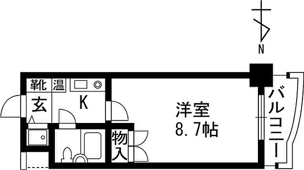 アクシルコート京都二条ウエスト棟(1K) 6階の内観