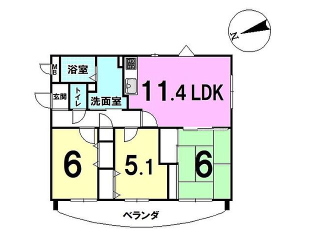 プレジデント皇神広中央(3LDK) 9階の内観