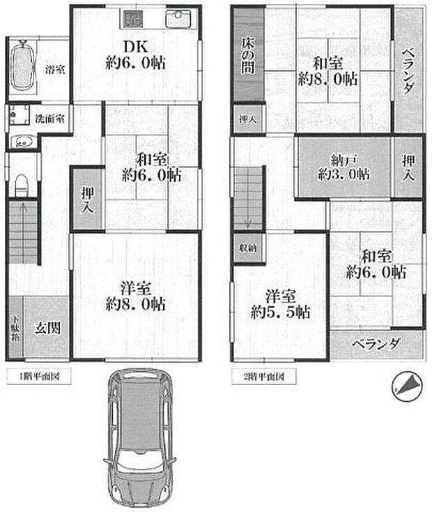 明石市材木町　中古戸建(5SDK)の内観