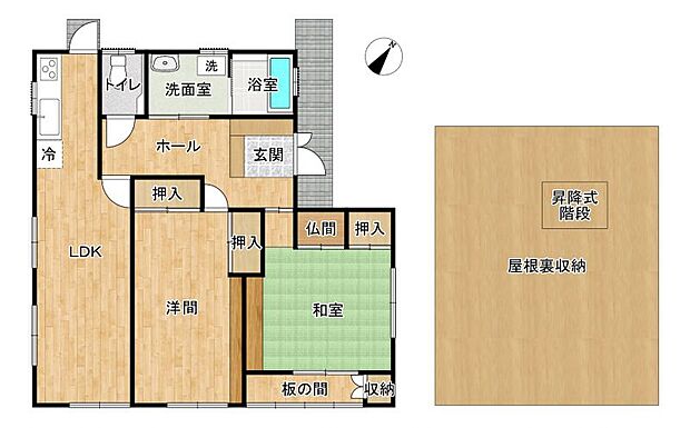 屋根裏に大型収納がございます☆趣味部屋にもおすすめです！