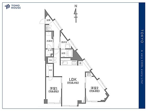 三鷹紅林マンション(2LDK) 3階の間取り図