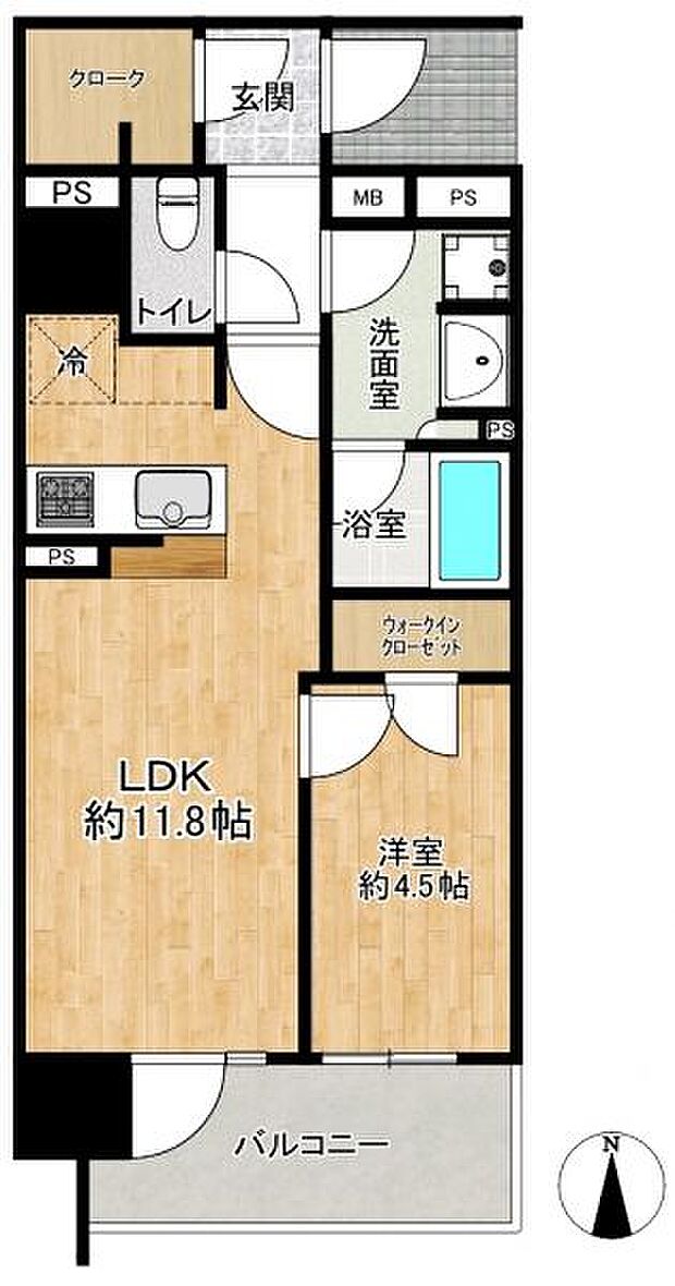 オープンレジデンシア名古屋FRONT(1LDK) 3階の間取り図