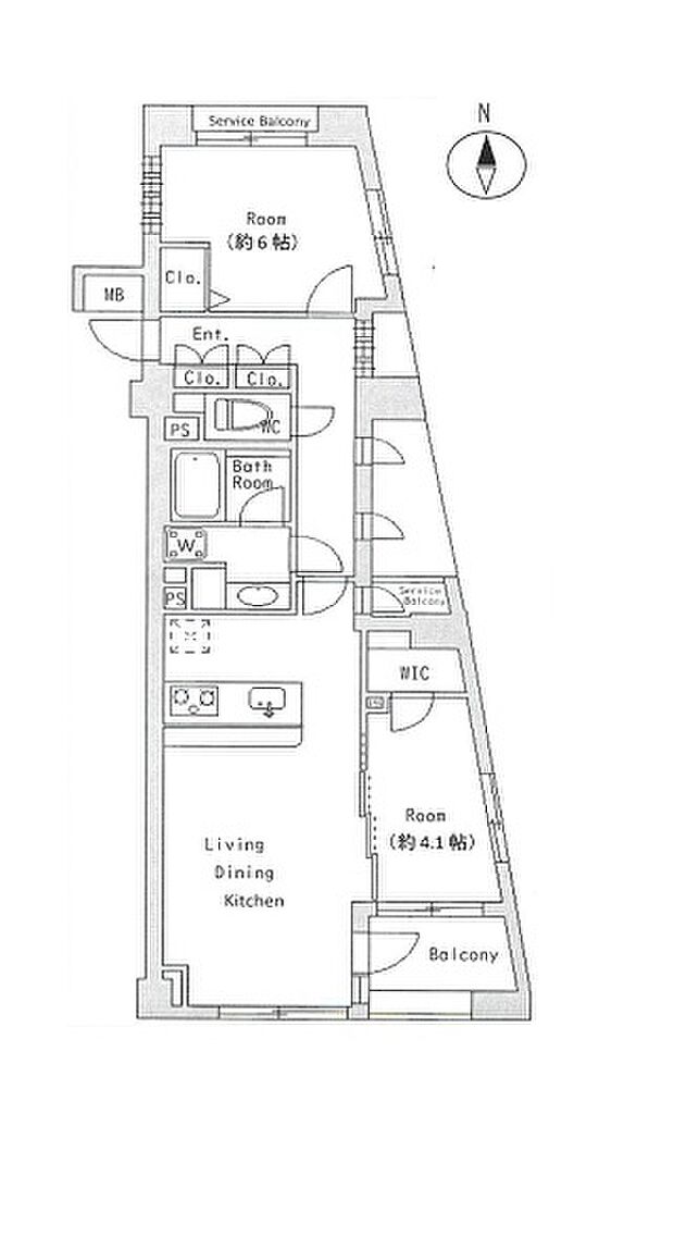 ブリリア新宿若松町ｉｄ(2LDK) 2階/2階の内観