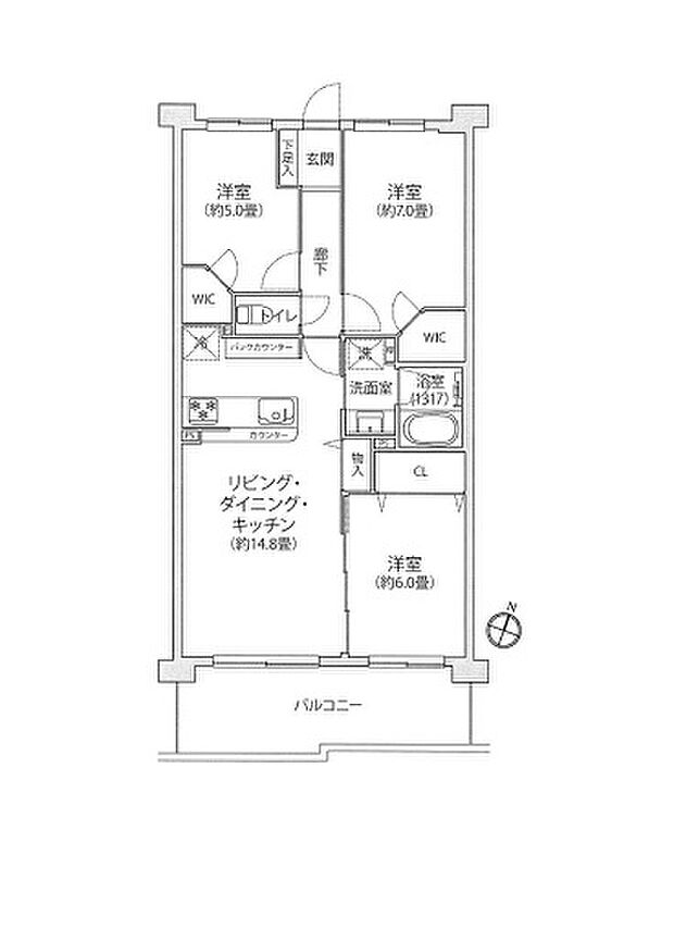 アーベントハイム東戸塚(3LDK) 7階/705の内観