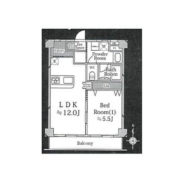 東久ハイツ仲宿(1LDK) 1階の内観