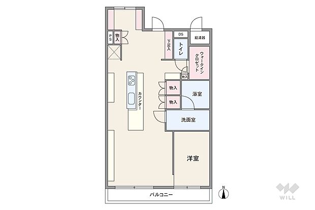 阪急東奈良高層住宅E棟(1LDK) 1階の内観
