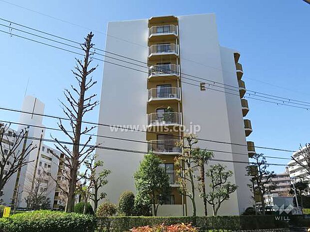 阪急東奈良高層住宅E棟の外観（東側から）