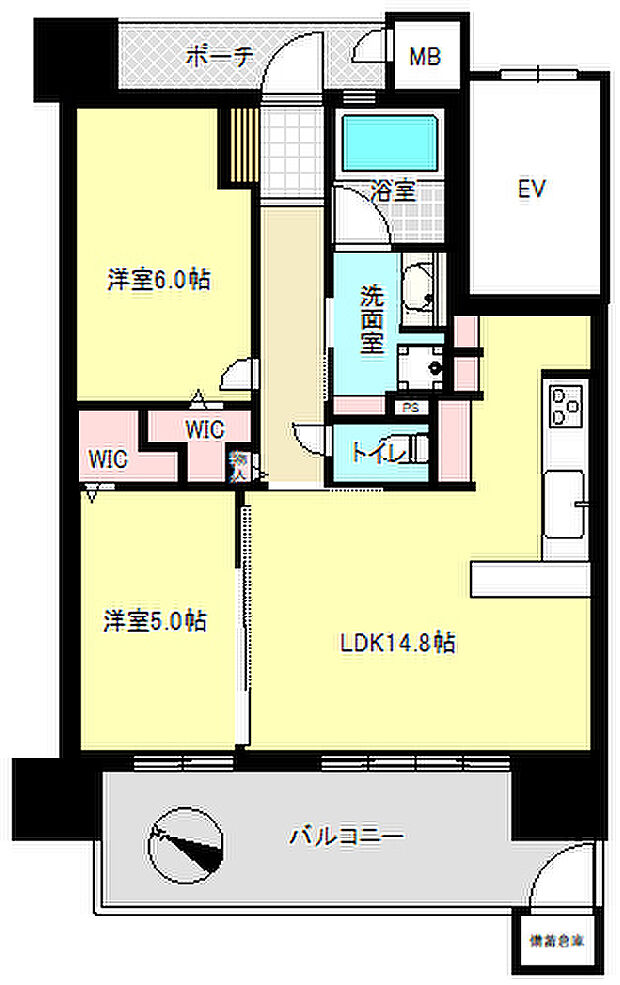 エイルマンション高麗III(2LDK) 3階の内観