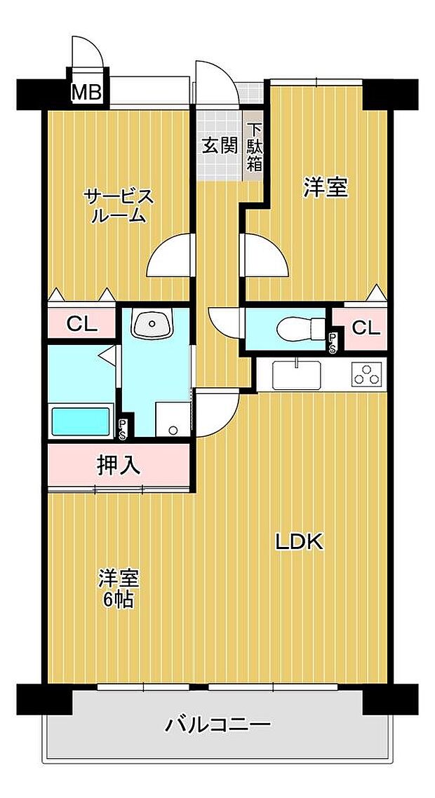ディアヒルズ小倉井堀けやきガ丘弐番館(3LDK) 3階の間取り図