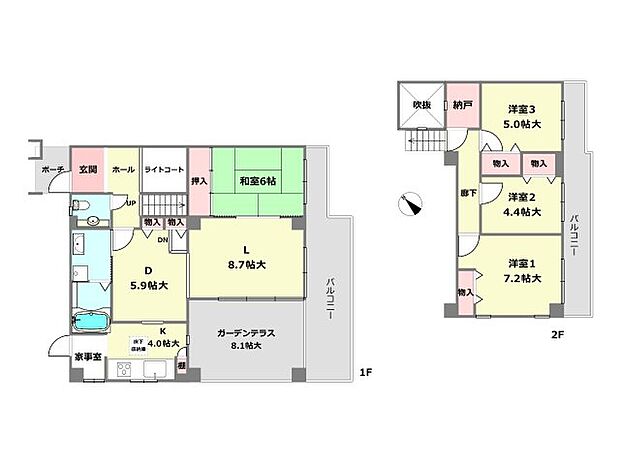 多田グリーンハイツ移瀬ガーデン弐番館(4LDK) 1階の内観