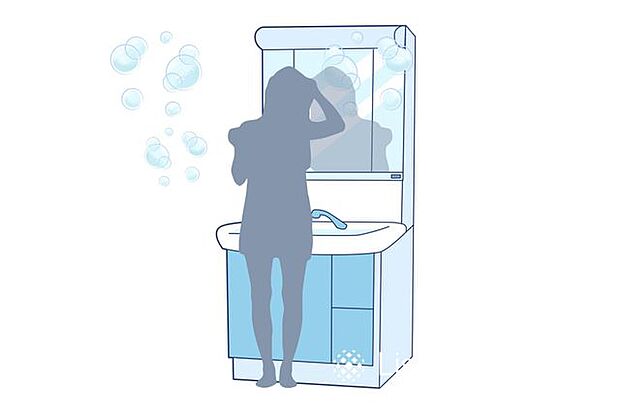 ■シャンプードレッサー■洗面台がシャワー付なので洗面台のお掃除などに便利です！朝に軽く髪を流すことも可能です！