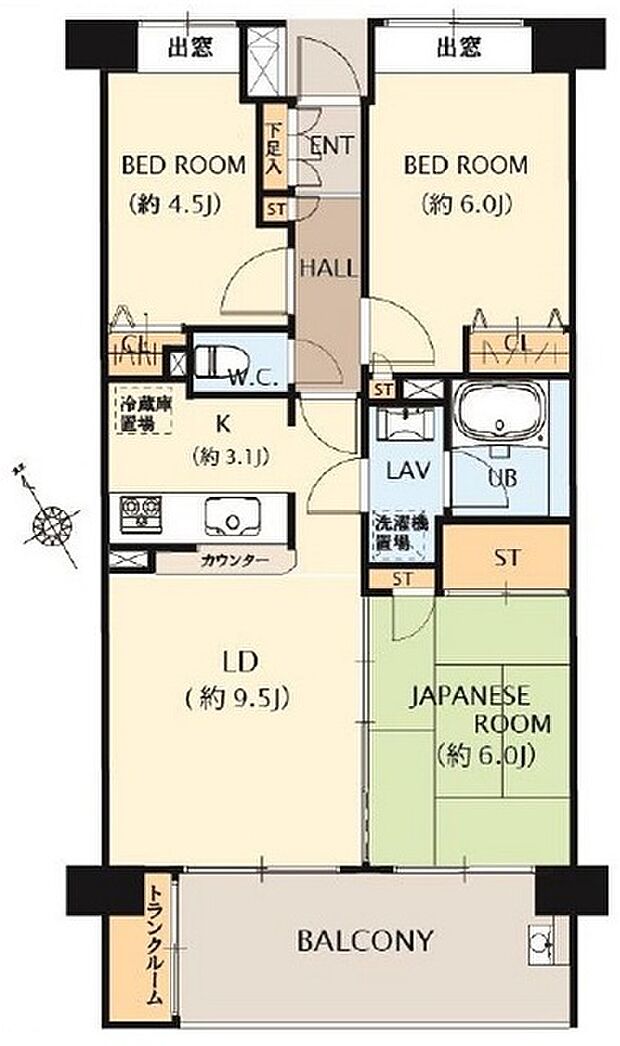 ベルポート朝霞台五番館(3LDK) 2階の間取り図