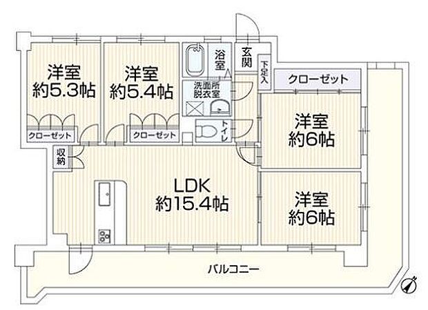 三愛シティライフ箱崎7(4LDK) 6階の内観