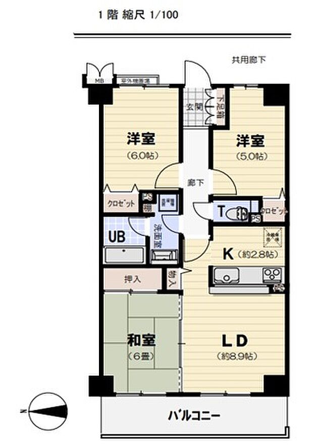 京都伏見アーバンコンフォート　5階(3LDK) 5階/506号室の内観