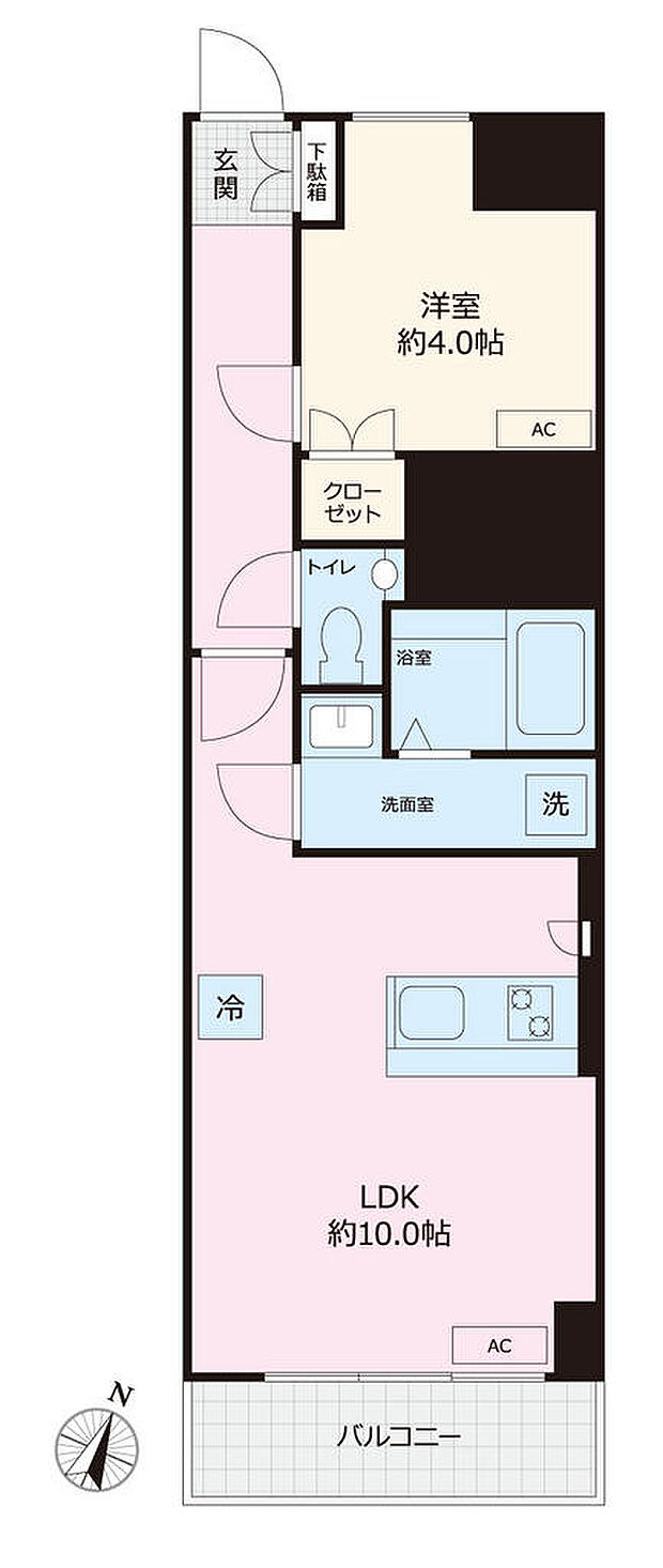 新大橋永谷マンション(1LDK) 5階の内観