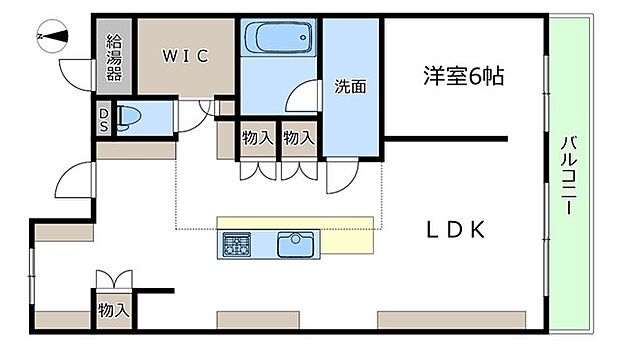 阪急南茨木ハイタウン東奈良高層住宅E棟(1SLDK) 1階の間取り図