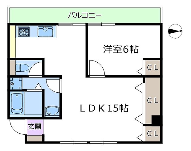 キャピタル西長堀の間取り