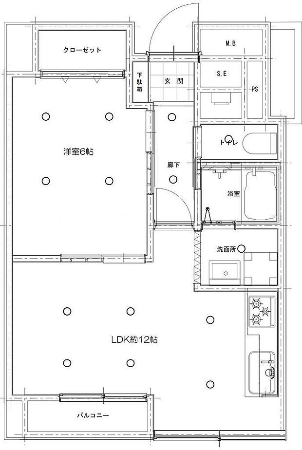 ホワイトハウス穂積(1LDK) 9階の間取り図