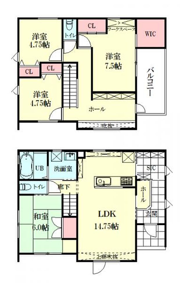 岩手県盛岡市三本柳1地割(4LDK)の内観