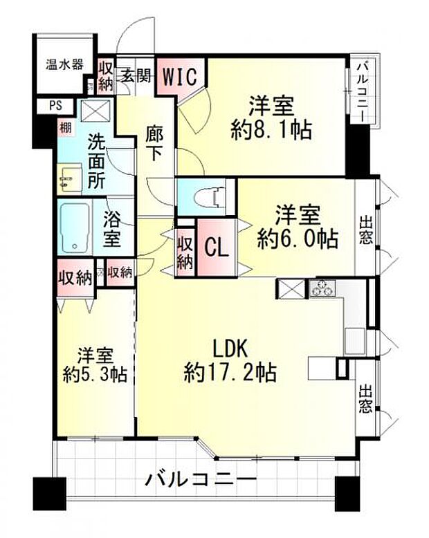 ル・サンク仙台の間取り