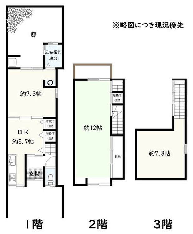 槇ノ内町リノベハウス(3DK)の内観