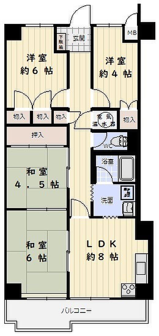 藤和明石公園ハイタウン２号棟(4LDK) 7階の内観