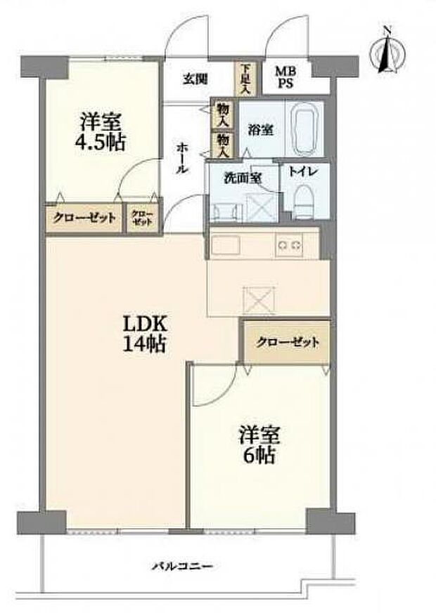 ネオコーポ野江(2LDK) 11階の間取り図