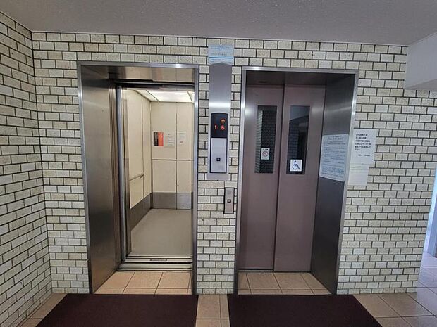 エレベーターは2基あるので、朝の忙しい時間もスムーズ！