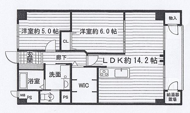 シャンボール天満(3LDK) 6階の間取り図