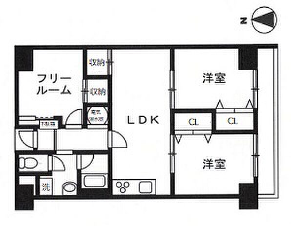 チサンマンション新大阪10番館(2SLDK) 8階の間取り図