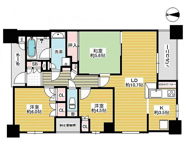 布施シティタワーの間取り