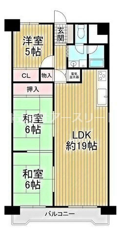 プライムハイツ新大阪(3LDK) 8階の間取り図