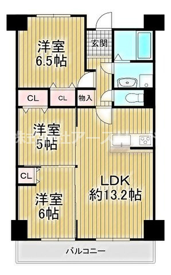 新大阪ファイナンス(3LDK) 9階の内観