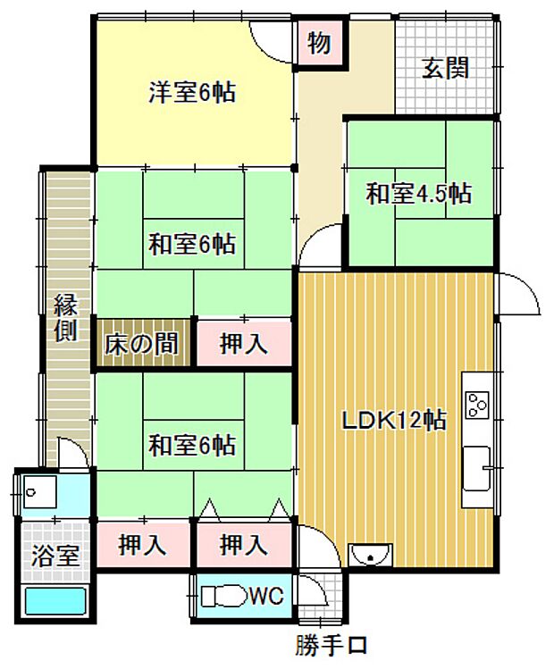 彦島弟子待町2丁目(4LDK)の内観