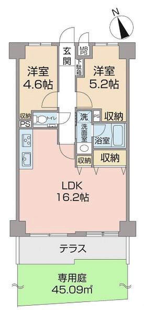 ライオンズマンション聖蹟桜ヶ丘第5(2LDK) 1階の内観