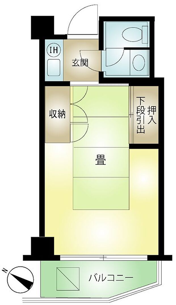 シャトーテル赤根崎(1R) 8階の間取り図