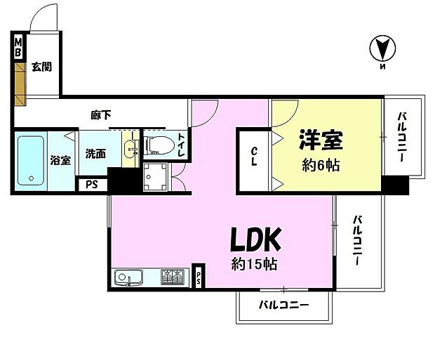 トーカンマンション平尾(1LDK) 4階の内観