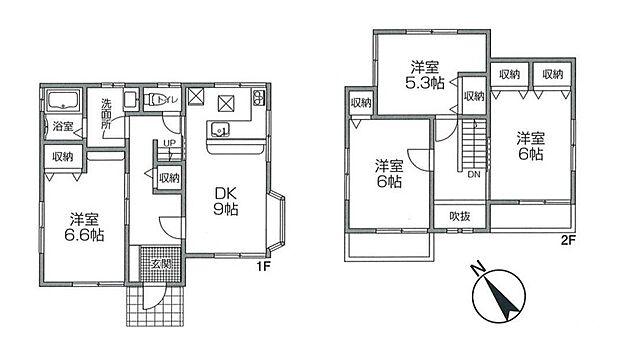 川越市中台南(4DK)の内観